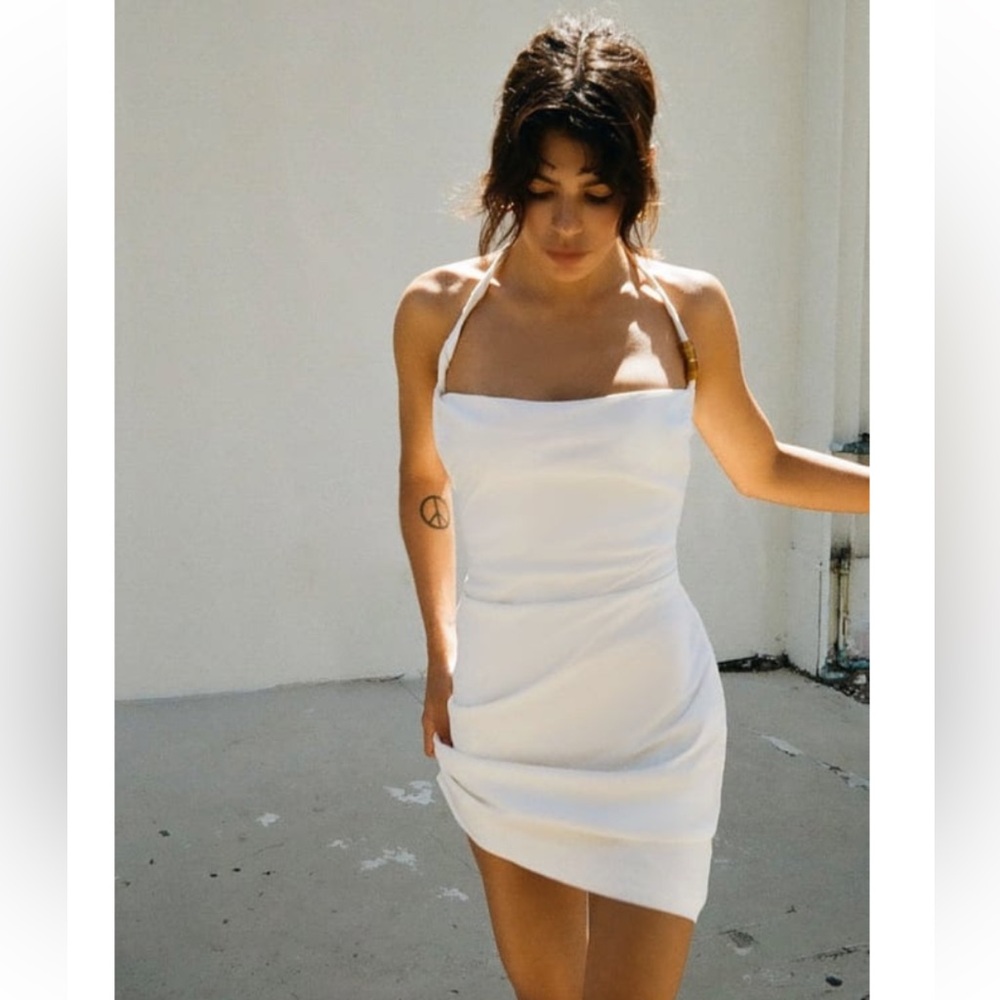 ZARA Stretch Linen Blend Dress